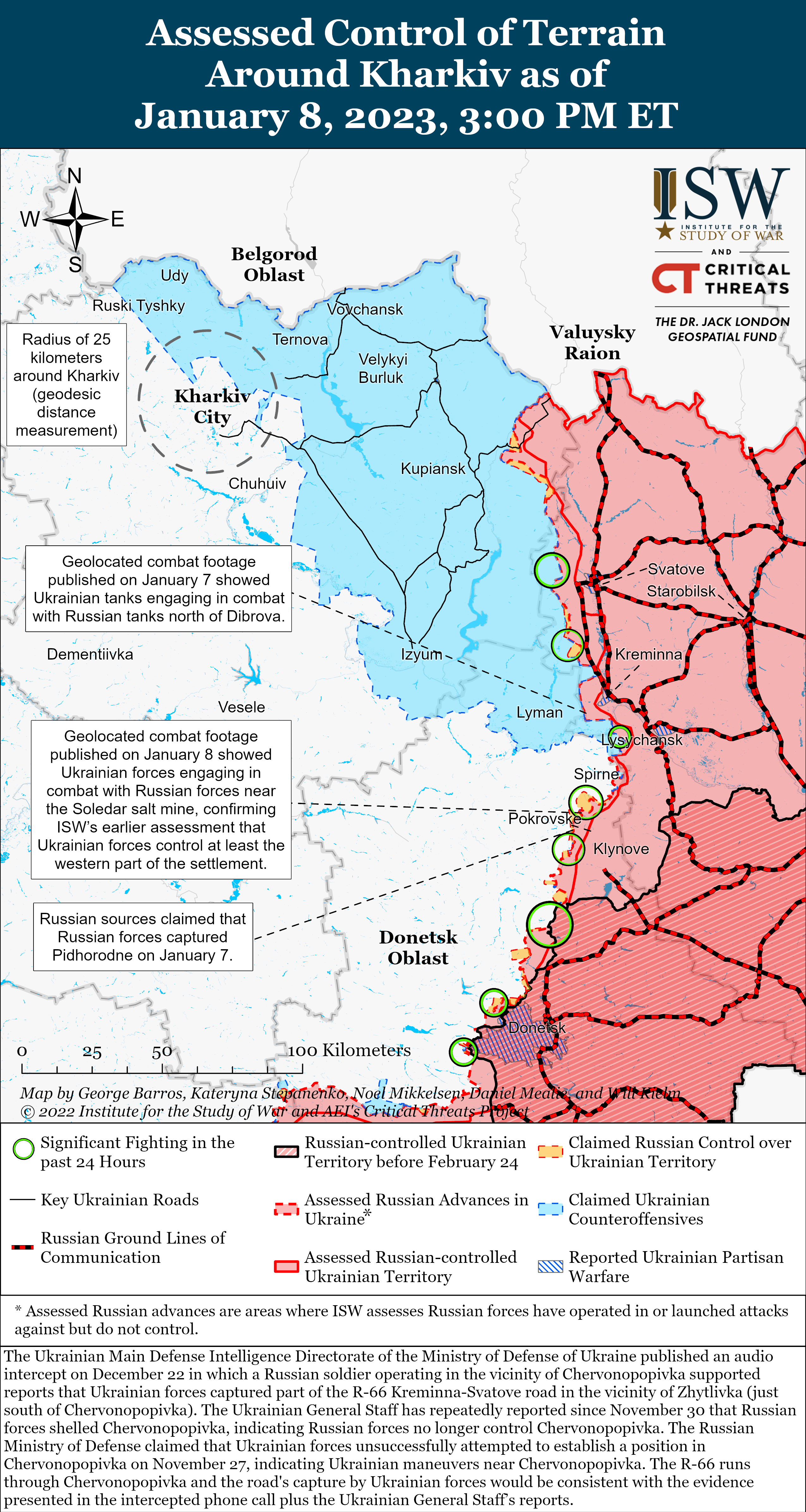 Войска РФ вынуждены отступать у Кременной, а ВСУ продолжают удерживать Соледар: карты боев